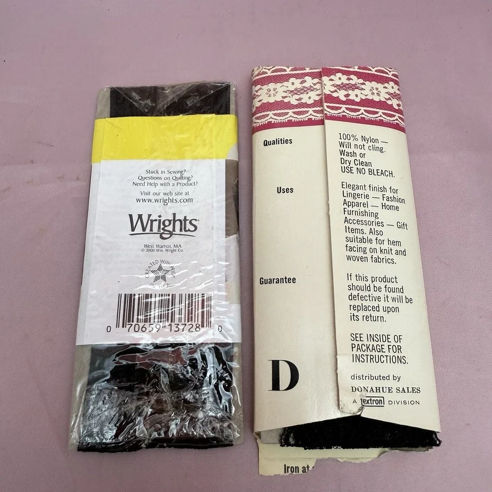 Vintage Sewing Notions Lot 20+ Sealed Bias Tape Rick Rack Lace Trim Hem Facing